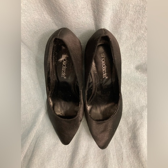 Shoedazzle Black and Silver Retro Platform Heels Metallic Glitter 6 US/36 EU - Picture 8 of 10